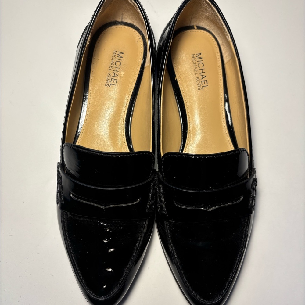 Michael Kors Shiny Black Women's Loafers